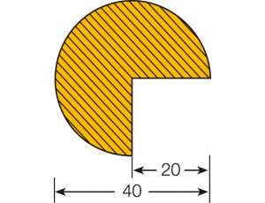 Magnetyczna osłona narożna - okrąg 40/40