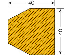 Osłona narożna - trapez 40/40
